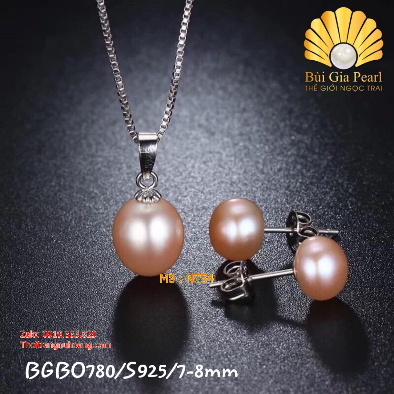 Dây Chuyền Và Hoa Tai Nụ Ngọc Trai Xinh NT54